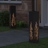 thumbnail of vidaXL Solar LED Weg Licht 2 pcs Schwarz Kalt gewalzter Stahl