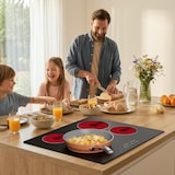 thumbnail of Plaque de cuisson vitrocéramique CDV 60 cm, 4 zones, 9 niveaux, commande tactile, 6400 W, CDVER64B