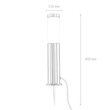 thumbnail of Licht-Erlebnisse Wegeleuchte Edelstahl Außenleuchte mit Kabel 5 m Stecker Erdspieß 45cm IP44 Pollerleuchte Hof Garten Weg, CX361-83-07