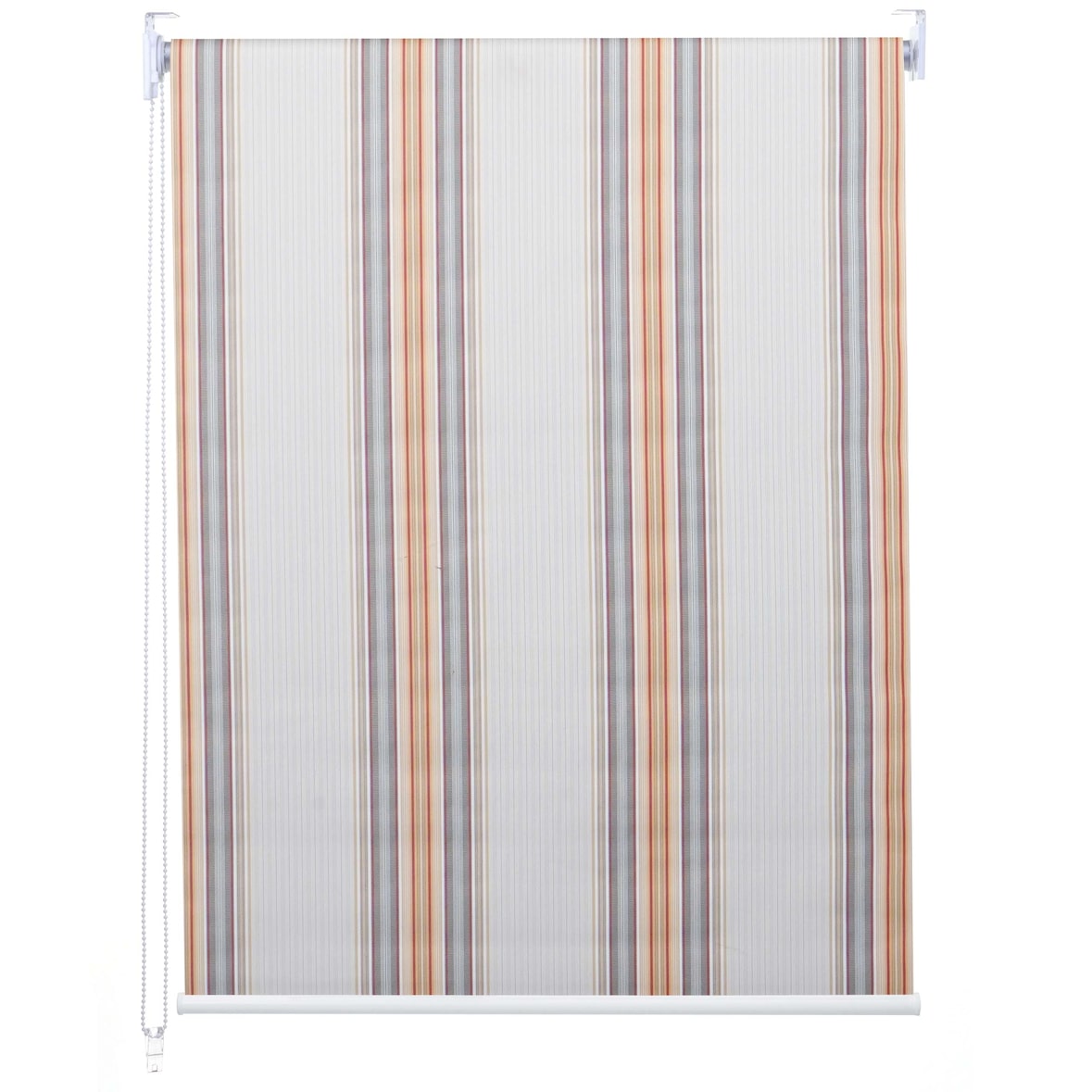 Rollo HWC-D52, Fensterrollo Seitenzugrollo Jalousie, 60x230cm Sonnenschutz Verdunkelung blickdicht ~ grau/braun/orange