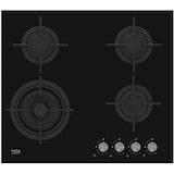thumbnail of BEKO Table Verre Gaz 60cm 4 Foyers Noir hilw64222s