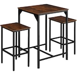 thumbnail of tectake Ensemble de bar Inverness - Bois foncé industriel, rustique - 404362