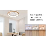 thumbnail of DUPI Ventilador Plafon de Techo con Luz Led GIRATORIO, función oscilante 360º. 6 Velocidades, color de luz regulable. Mando a distancia. (Haya)