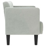 thumbnail of vidaXL Zweisitzer-Sofa Hellgrau 111 cm Samt