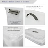 thumbnail of PROREGAL Aufbewahrungsbox mit Deckel 30L 4er Set Klein transparent stapelbar Kunststoffbox Verschlussclips Stapelbox Aufbewahrungsbehälter Büro