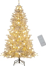 thumbnail of COSTWAY 180 cm künstlicher Weihnachtsbaum mit Beleuchtung und Schnee, 51 Kugellampen, Fernbedienung und Zeitschaltuhr, Weihnachtsbaum