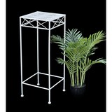 thumbnail of DanDiBo Blumenhocker Weiß Metall Eckig 70 cm Blumenständer 96314 L Beistelltisch Blumensäule Modern Pflanzenständer Pflanzenhocker