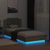 thumbnail of vidaXL Bettgestell mit Kopfteil und LED-Leuchten Sonoma-Eiche 90x200cm