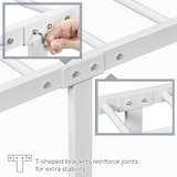 thumbnail of Yaheetech Bettrahmen Vintage Stil 90 x 200 cm Metallbett Bettgestell aus Metall mit Lattenrost, Modern Gästebett Jugendbett, Weiß