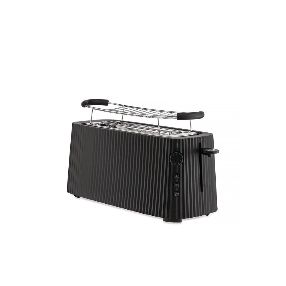 plissè, tostadora larga de doble ranura negra, Alessi