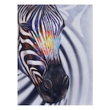 thumbnail of Olieverfschilderij Zebra hoofd, 100% handgeschilderd muurschildering XL, 120x90cm