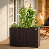 thumbnail of Casaria Poly Rattan Blumentopf herausnehmbar Braun