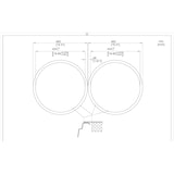 thumbnail of Blanco Rundes Spülbecken, Blancorondoset 46 x 39 cm, mit Abtropffläche, Edelstahl mit Bürstenfinish