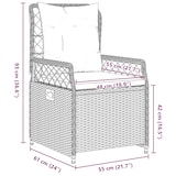 thumbnail of vidaXL 7-teiliges Garten-Essgruppe Schwarz aus Poly Rattan