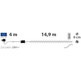 thumbnail of Guirlande lumineuse 15m BOA D6cm 720 LED ambré 8 programmes câble transparent Lotti