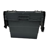 thumbnail of Caisse de transport/stockage en plastique avec couvercle attaché - 600 x 400 x 320 mm - VOGUE