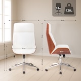 thumbnail of Sedia da ufficio Varel Noce/bianco