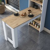 thumbnail of Dmora Tavolo fisso Dpintaur, Ripiano da cucina, Consolle per sala da pranzo, Ripiano rettangolare fisso, 120x54h154 cm, Noce e Bianco