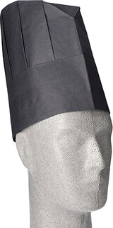 thumbnail of PAPSTAR 10 Kochmützen, Krepp 23 cm x 27,7 cm schwarz "Provence" Größenverstellbar