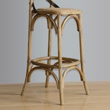 thumbnail of Bolero houten barkruk met gekruiste rugleuning naturel