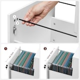 thumbnail of Helloshop26 - Caisson de bureau caisson de rangement classeur armoires basses 2 tiroirs pour dossiers suspendus blanc 12_0004814