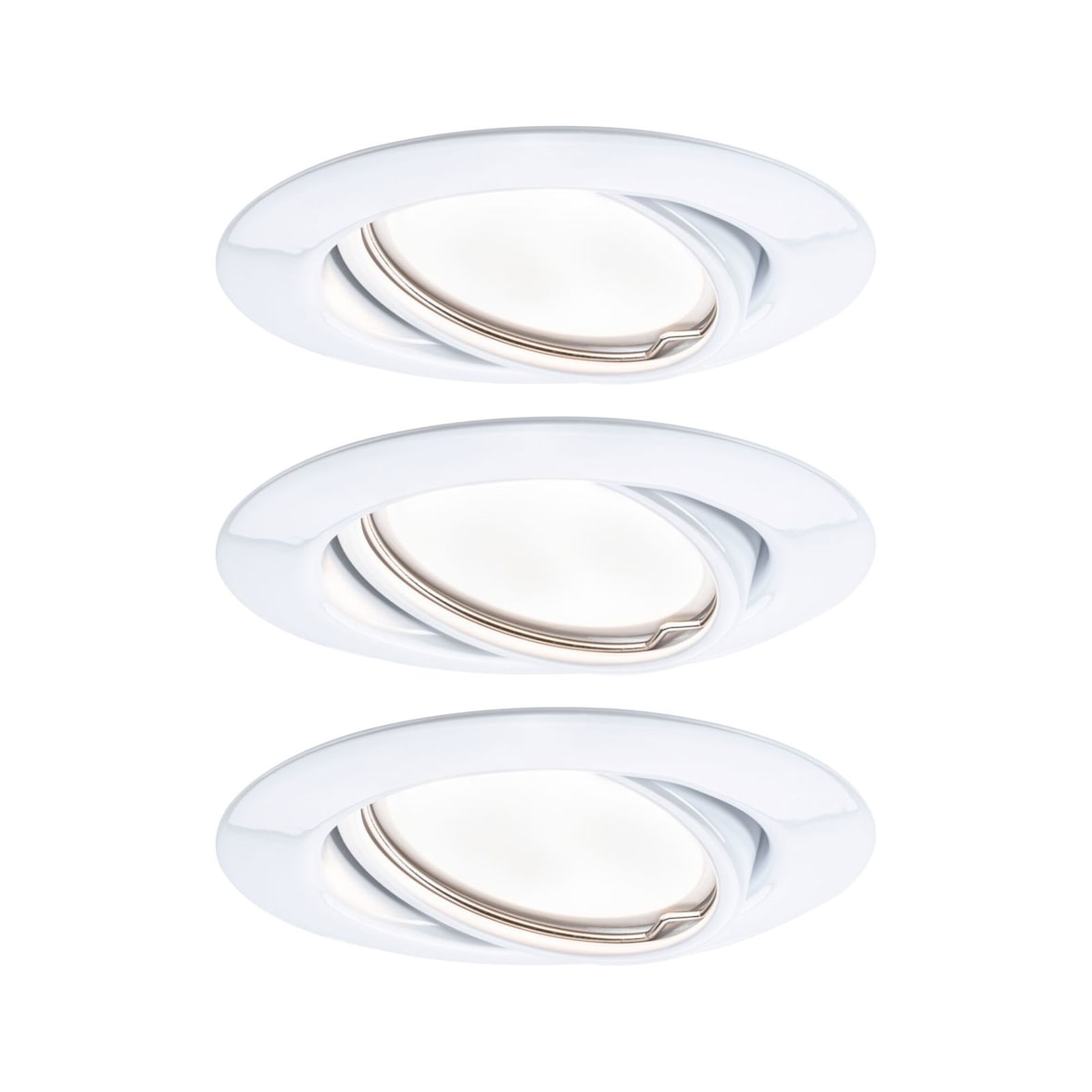 Paulmann Spot encastré LED Base Kit de base orientable  rond 90mm 20° GU10 3x5W 3x350lm 230V  3000K Blanc 93422