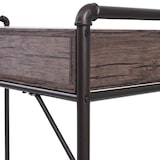 thumbnail of Bureau HWC-F58, bureautafel computerbureau, industrieel ontwerp 75x120x60cm 3D structuur ~ bruine wilde eiken look