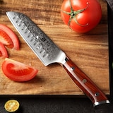 thumbnail of XinZuo - Cuchillo Santoku pequeño de Damasco - Serie B13R Yu