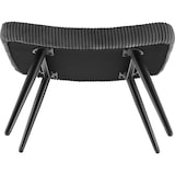 thumbnail of tectake Fauteuil Hygge rembourré, ergonomique, charge maximale 150 kg - Avec tabouret, Velours côtelé large anthracite/noir - 405594