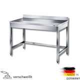 thumbnail of Edelstahl Arbeitstisch ohne Grundboden Premium - alle Größen zur Selbstmontage oder verschweißt: 180 x 60 cm / mit Aufkantung / verschweißt