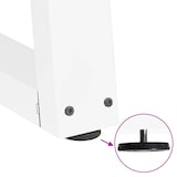 thumbnail of Helloshop26 - Set aus 2 V-förmigen Couchtischbeinen 50 x 30-31,3 cm mit vorgebohrten Löchern und verstellbaren Gleitern aus weißem 02_0056825