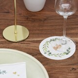 thumbnail of Bierdeckel Eukalyptus Herz, Ø 10,7 cm, 100 Stück