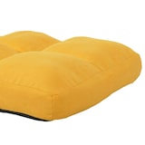 thumbnail of Sedia da pavimento HWC-N45, poltrona da pavimento letto cuscino 4 posizioni reclinabili, velluto ~ giallo