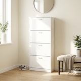 thumbnail of Scarpiera Slim Ante Mobile Porta Scarpe Ingresso Salvaspazio 63x24x150 Cm - Cemento