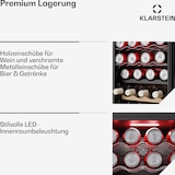 thumbnail of Klarstein Bovella 44 Duo+ Weinkühlschrank | 2-in-1 | 44 Flaschen | 2 Zonen | 9 Regale | Touch Schwarz