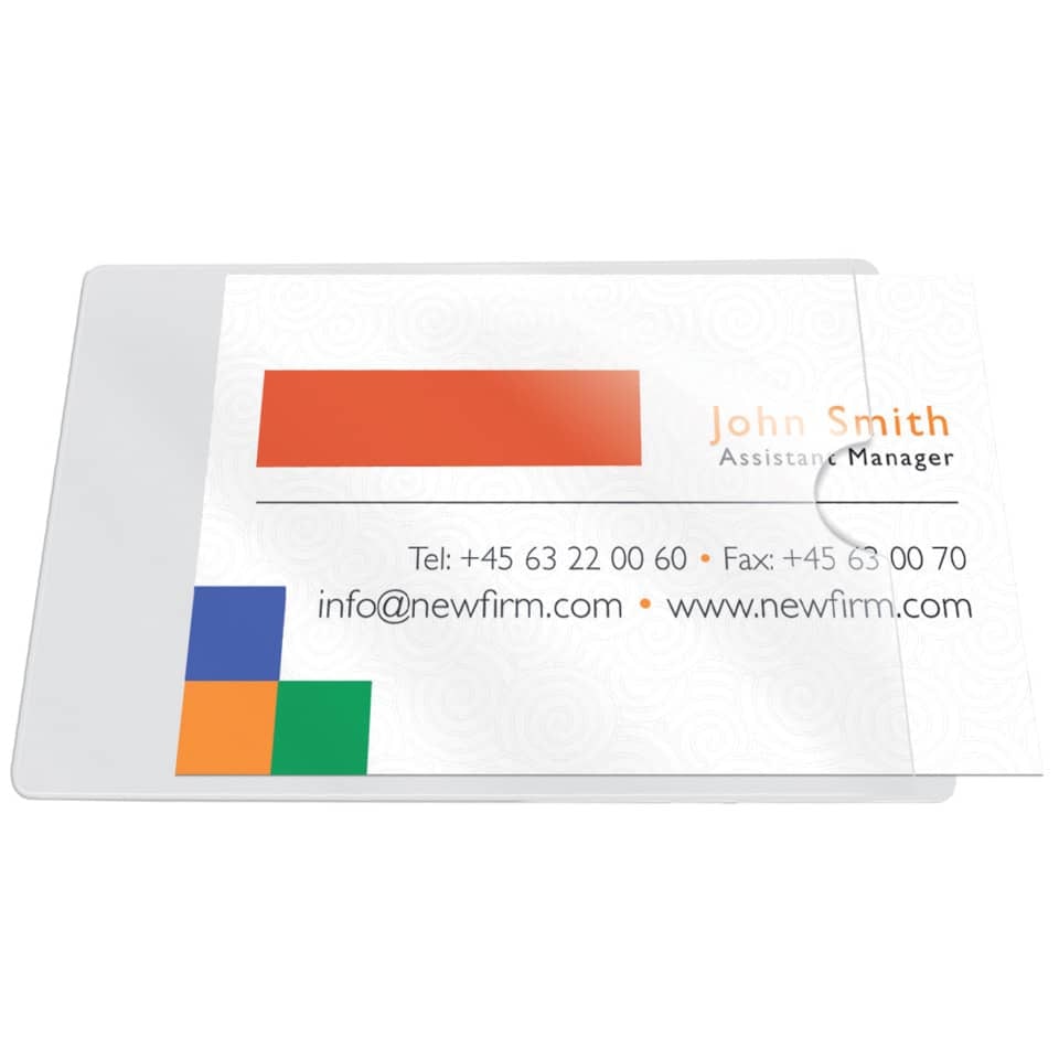 Visitenkartenhülle, selbstklebend, 10 Stück Q-CONNECT KF27038