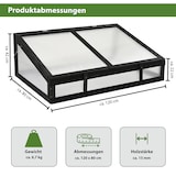 thumbnail of Frühbeetaufsatz aus Holz 120x80cm Gewächshaus für Hochbeet schwarz