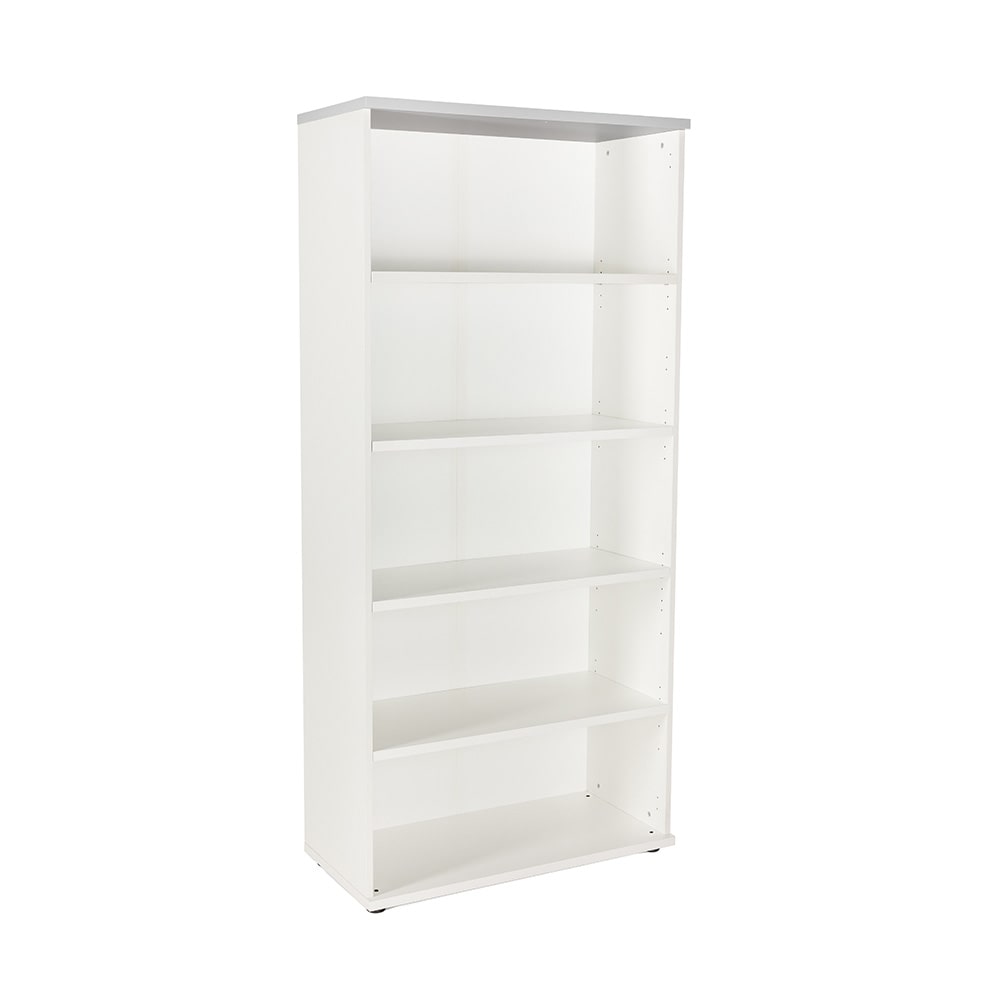 Rocada armario estantería alto sin puertas 195x90x45 estructura blanca/tapa gris