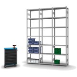thumbnail of PROREGAL Fachbodenregal Stecksystem | Grundregal | HxBxT 300x75x30cm | 7 Ebenen | Fachlast 220 kg | Beidseitig nutzbar | Verzinkt