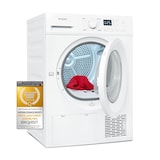 thumbnail of Exquisit Wärmepumpentrockner, 8kg Trockner mit 16 Programmen, Startzeitvorwahl, Knitterschutz, TWP803-030E weiss