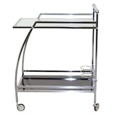 thumbnail of Décoshop26 - Chariot de service bar sur roulettes avec chassis tube en acier revêtement chromé MED05139