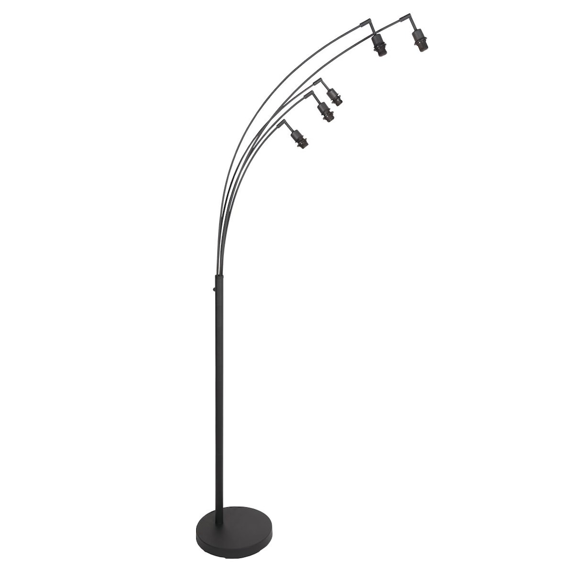 Steinhauer Stehleuchte 5-fl. "Bambus" 3671ZW Schwarz + Bambus