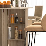 thumbnail of HOMCOM mesa de comedor plegable mesa auxiliar con alas abatibles y 2 estantes de almacenamiento estilo moderno para cocina 75x140x74 cm Natural