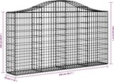 thumbnail of vidaXL Gabione mit Hochbogen 200x30x100/120 cm Verzinktes Eisen