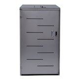 thumbnail of Mülltonnenverkleidung HWC-E83, Mülltonnenbox Mülltonnenabdeckung, erweiterbar 117x66x80cm ~ Edelstahl 30kg