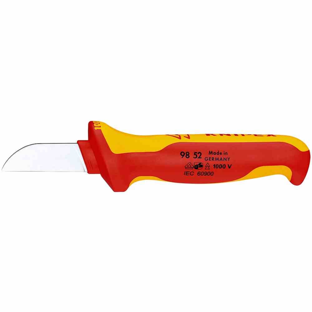 KNIPEX Kabelmes, 50mm, recht, kunststof, beschermende isolatie 1000V, VDE getest