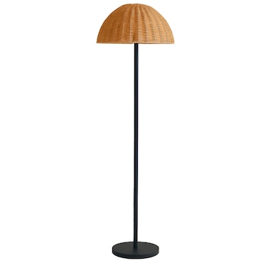Lumisky Lámpara de pie inalámbrica FAROE RGB de 160 cm de altura Polirratán Beige