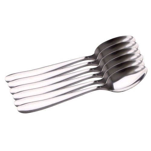 Kaffeelöffel 6er Set Edelstahl klein Löffel Set Küchenlöffel Suppenlöffel : Kaffeelöffel 6er Set