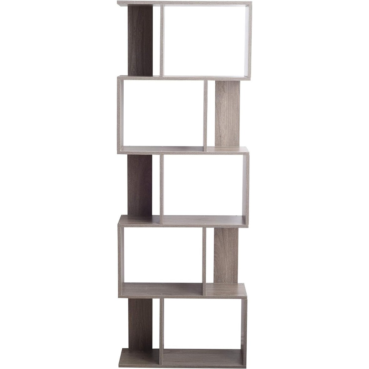 Rebecca Mobili Scaffale Libreria Grigio Sbiancato Mdf Urban Soggiorno 169x60x24