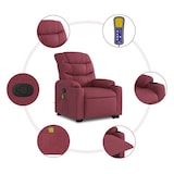thumbnail of vidaXL Massagesessel mit Aufstehhilfe Weinrot Stoff